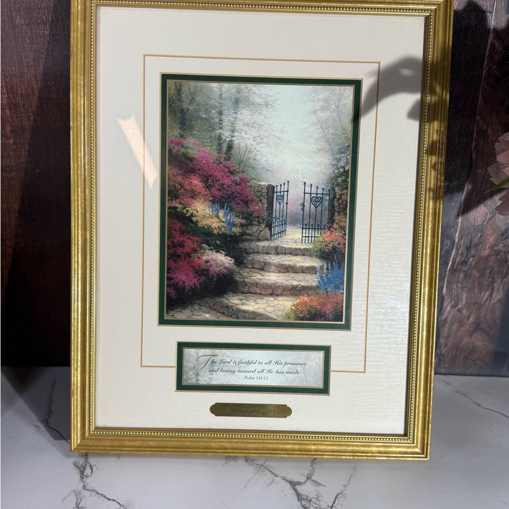 Thomas Kinkade, Garden Pathway Art Print. COA - Picture 3 of 3